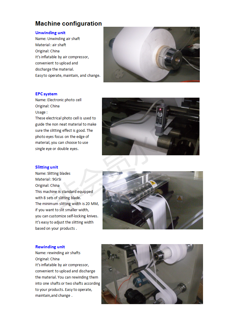 Slitting machine details